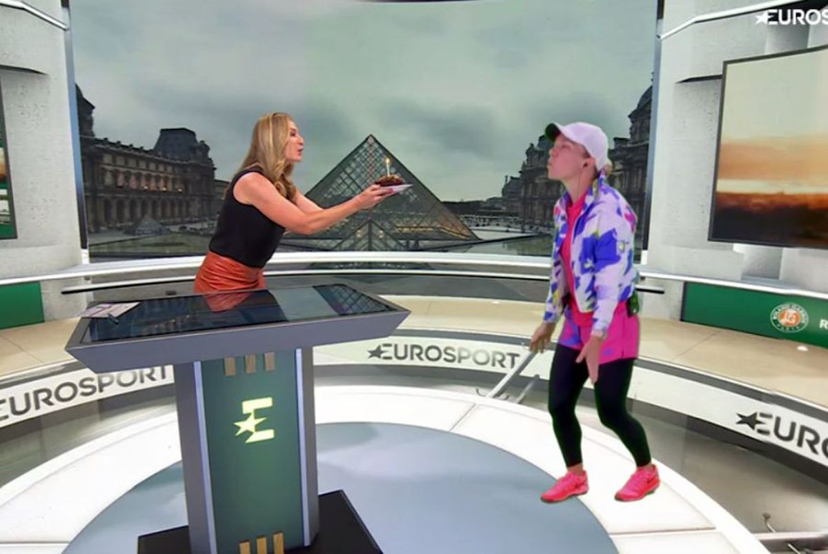 Roland Garros. Barbara Schett, gest superb pentru Simona Halep în studioul Eurosport: „Am un mic cadou pentru tine”