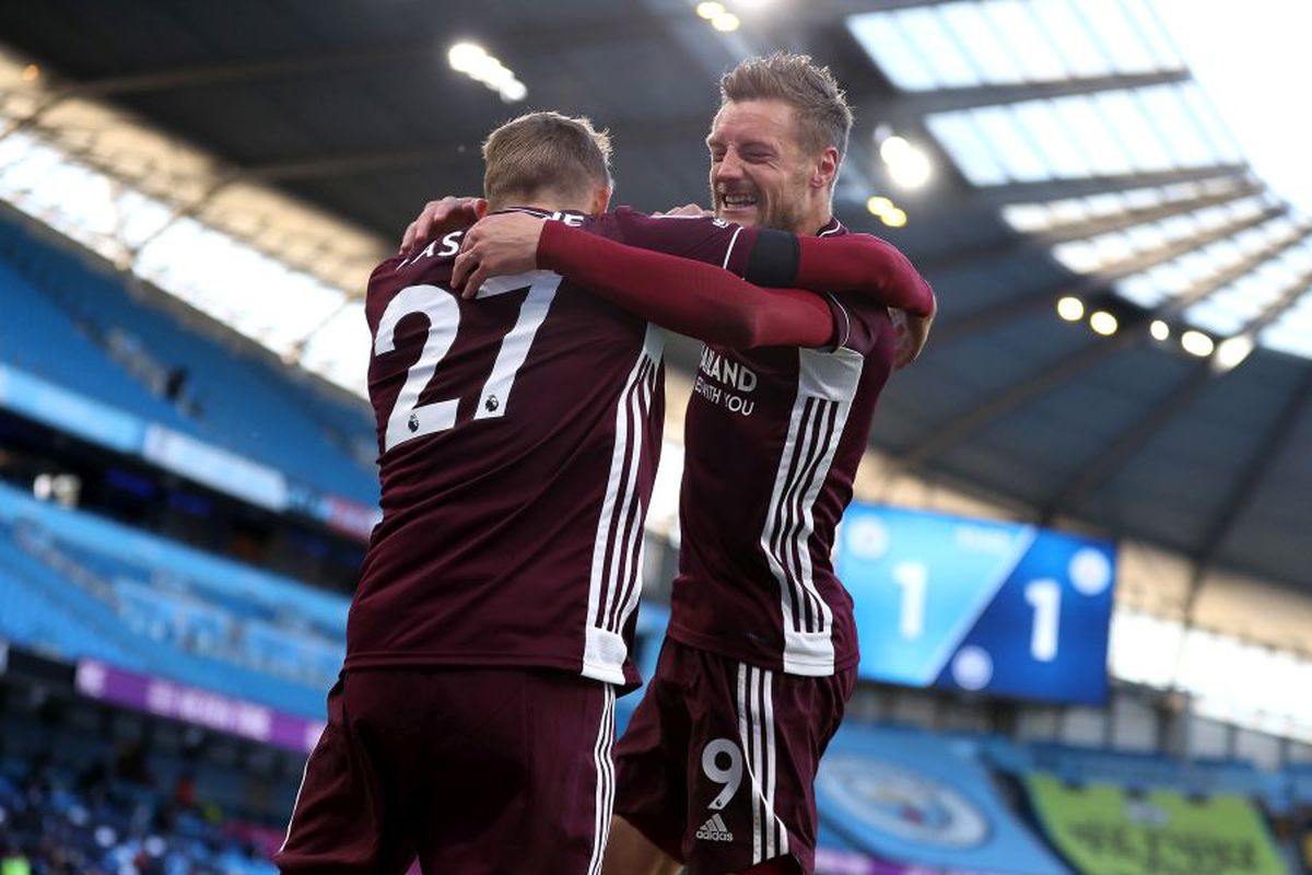 Manchester City, înfrângere rușinoasă cu Leicester! Jamie Vardy, one-man show! Gol cu călcâiul
