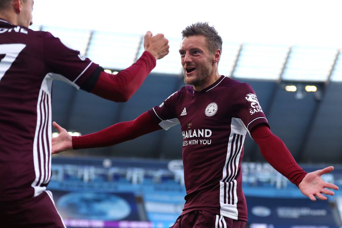 Manchester City, înfrângere rușinoasă cu Leicester! Jamie Vardy, one-man show! Gol cu călcâiul