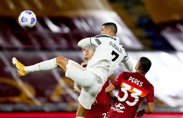 „Dubla” lui Cristiano Ronaldo o salvează pe Juventus cu AS Roma
