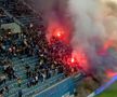 Fanii olteni s-au dat în spectacol în minutul 4 al partidei dintre CS Universitatea Craiova și Dinamo, din runda cu numărul 10 a Ligii 1, la scorul de 0-0.