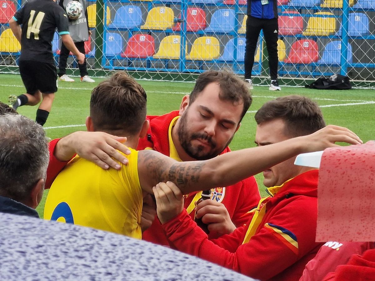 Rareș Burnete, accidentare incredibilă în România U19 - Austria U19