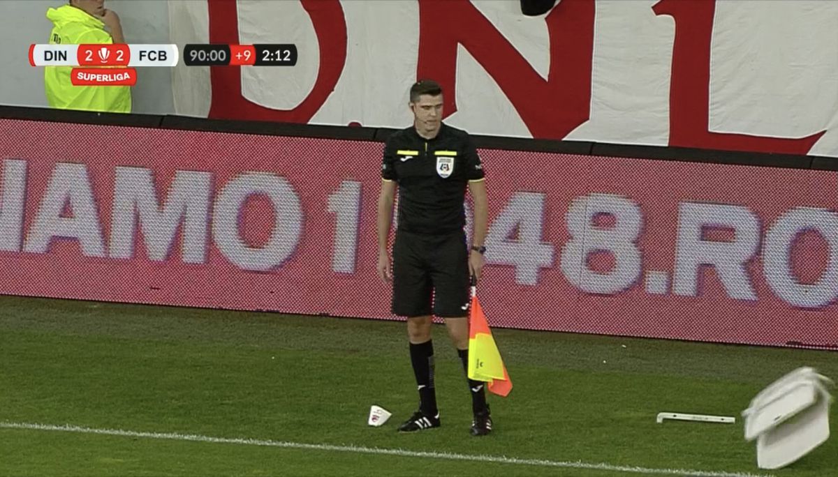 Pedeapsa primită de Dinamo pentru scaunul aruncat spre arbitru la meciul cu FC Botoșani