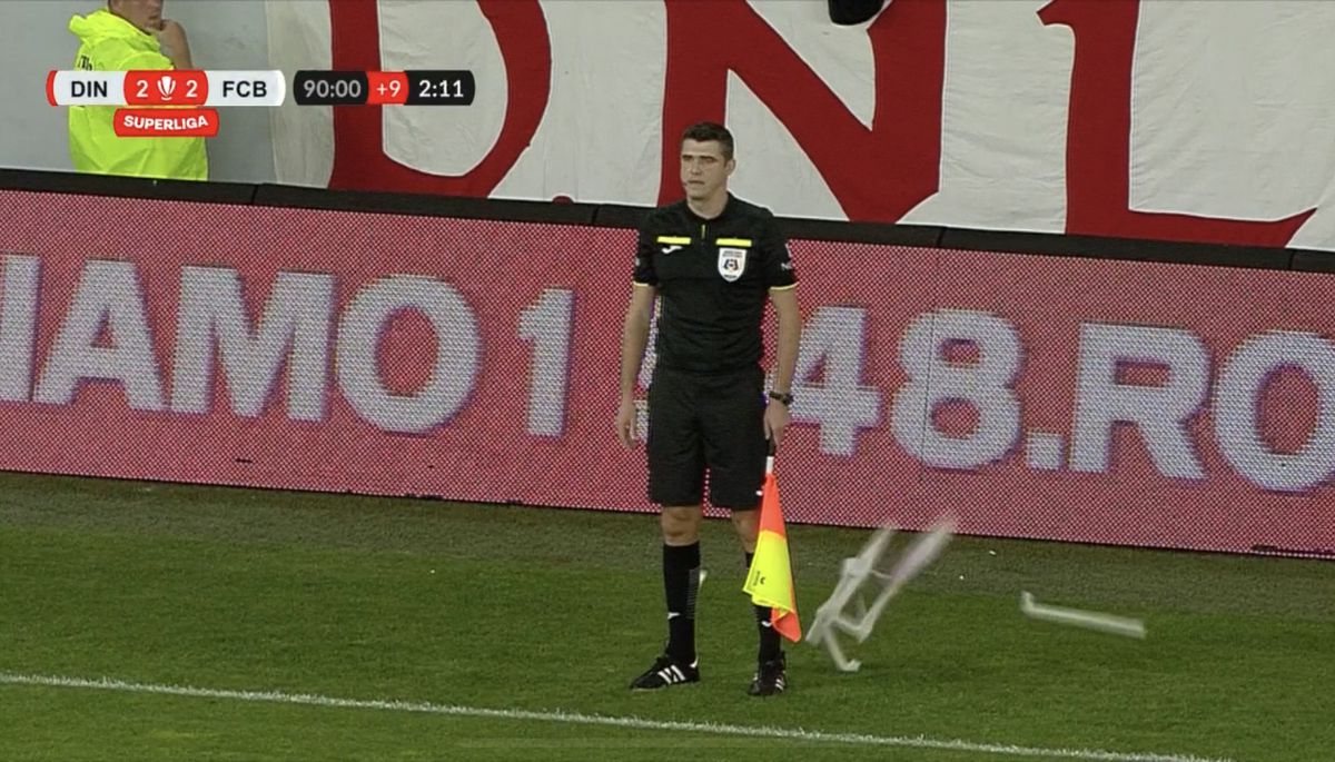 Pedeapsa primită de Dinamo pentru scaunul aruncat spre arbitru la meciul cu FC Botoșani