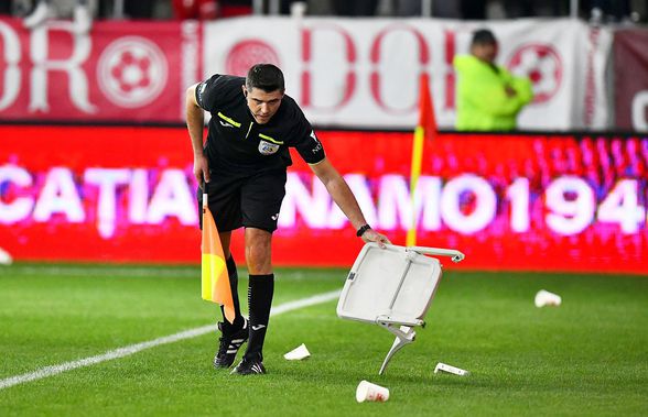 Pedeapsa primită de Dinamo pentru scaunul aruncat spre arbitru la meciul cu FC Botoșani