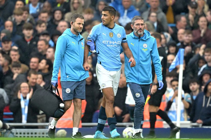 Rodri a ieșit accidentat în Manchester City - Arsenal // foto: Guliver/gettyimages