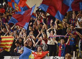 Barcelona, amendată de UEFA din cauza unui banner cu mesaj nazist la meciul cu Monaco » Incredibil ce a apărut în peluză: „Dezgustător și trist”