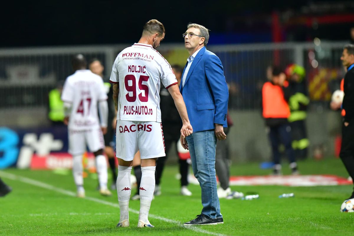 Eugen Neagoe „a luat foc” la finalul primei reprize dintre Petrolul și Rapid » Dialog încins cu Marcel Bîrsan pe tunel