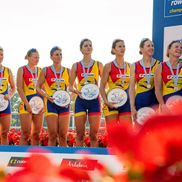 Echipajul României de 8 plus 1 rame feminin, argint la CM 2025 Foto: FR Canotaj/Balint Czucz