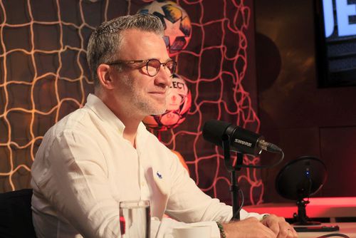 Justin Ștefan, la podcastul GSP „2 la 1”, foto: Cristi Preda (GSP.ro)