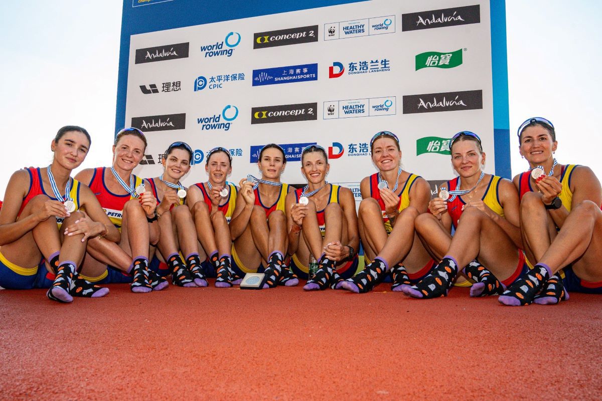 Reacțiile canotoarelor române după argintul mondial dulce-amar de la 8 plus 1: „Nu am crezut că o să-mi fie dor să mi se cânte imnul”