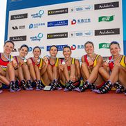 Echipajul României de 8 plus 1 rame feminin, argint la CM 2025 Foto: FR Canotaj/Balint Czucz