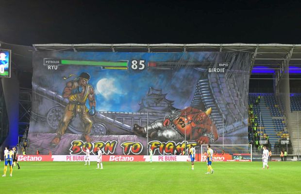 SHOW în startul partidei dintre Petrolul și Rapid » „Lupii”, coregrafie cu tentă rasistă + inspirație din „Războiul Stelelor”