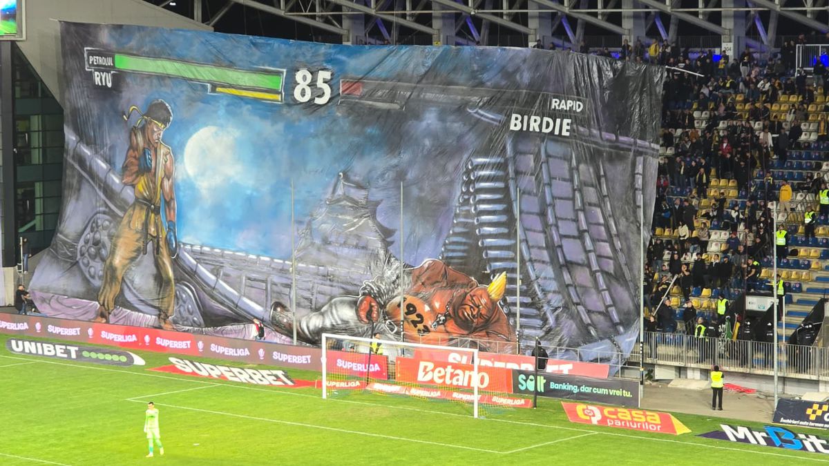 SHOW în startul partidei dintre Petrolul și Rapid » „Lupii”, coregrafie cu tentă rasistă + inspirație din „Războiul Stelelor”