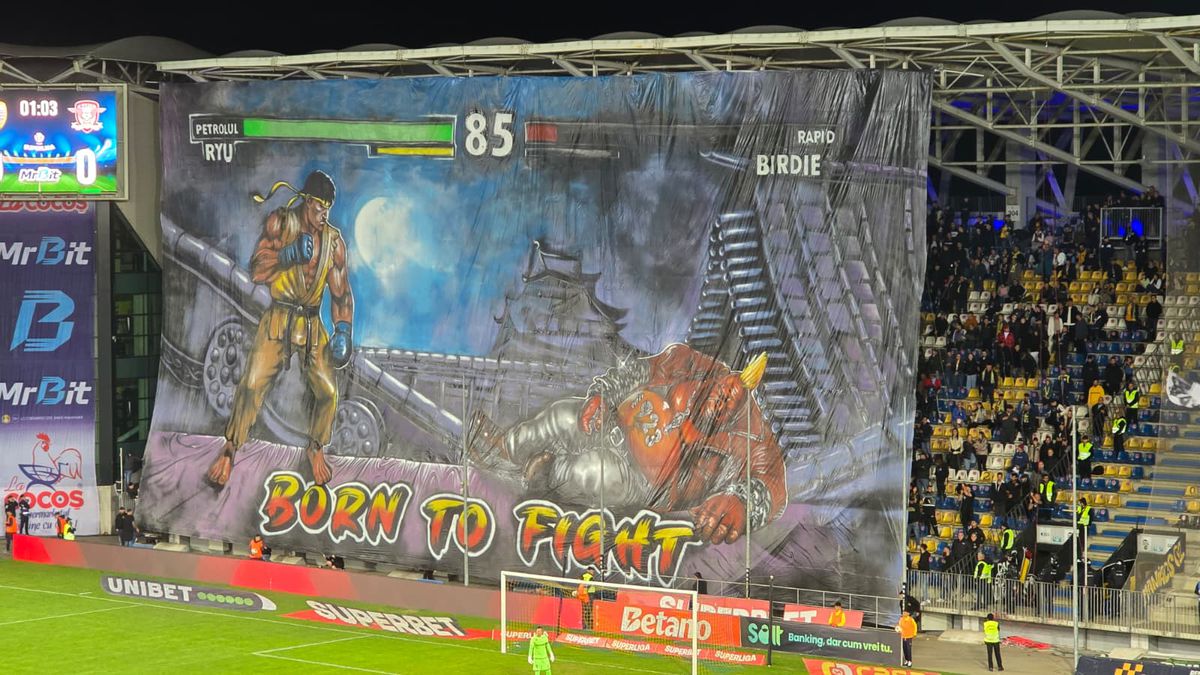 SHOW în startul partidei dintre Petrolul și Rapid » „Lupii”, coregrafie cu tentă rasistă + inspirație din „Războiul Stelelor”