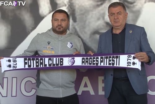 Marius Croitoru și Cristian Gentea/ foto: captură Facebook @Fotbal Club Argeș Pitești