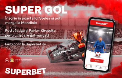 Marchează în poarta lui Stelea și câștigă zilnic Pariuri Gratuite, plus șansa unei excursii la SuperMondial!