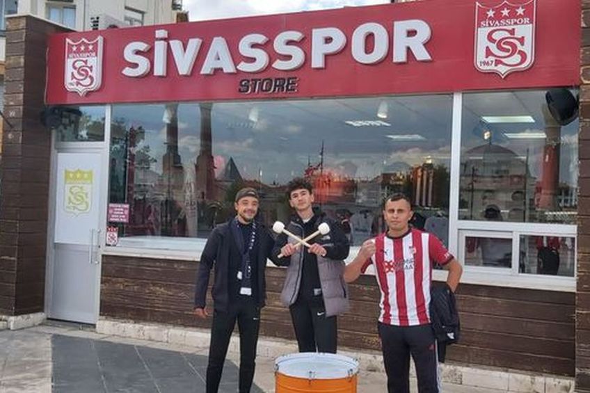 Fanii lui Sivasspor, înainte de meciul cu CFR Cluj