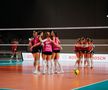 Voleibalistele de la Alba felicitându-se după un punct Foto Facebook Alba Blaj