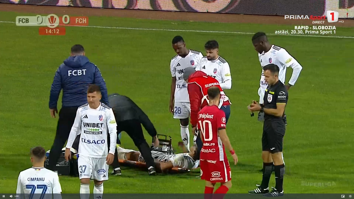 Narcis Ilaș s-a accidentat în FC Botoșani - Hermannstadt