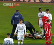Narcis Ilaș s-a accidentat în FC Botoșani - Hermannstadt. FOTO: captură Prima Sport