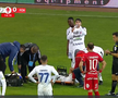 Narcis Ilaș s-a accidentat în FC Botoșani - Hermannstadt. FOTO: captură Prima Sport