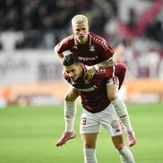 Claudiu Petrila, gol în Rapid - Unirea Slobozia. FOTO: Cristi Preda (GSP.ro)