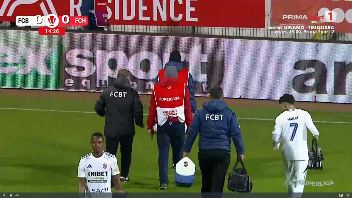 Narcis Ilaș s-a accidentat în FC Botoșani - Hermannstadt