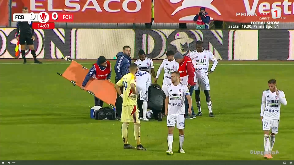 Narcis Ilaș s-a accidentat în FC Botoșani - Hermannstadt