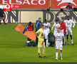 Narcis Ilaș s-a accidentat în FC Botoșani - Hermannstadt. FOTO: captură Prima Sport