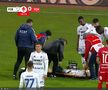 Narcis Ilaș s-a accidentat în FC Botoșani - Hermannstadt. FOTO: captură Prima Sport