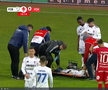 Narcis Ilaș s-a accidentat în FC Botoșani - Hermannstadt. FOTO: captură Prima Sport