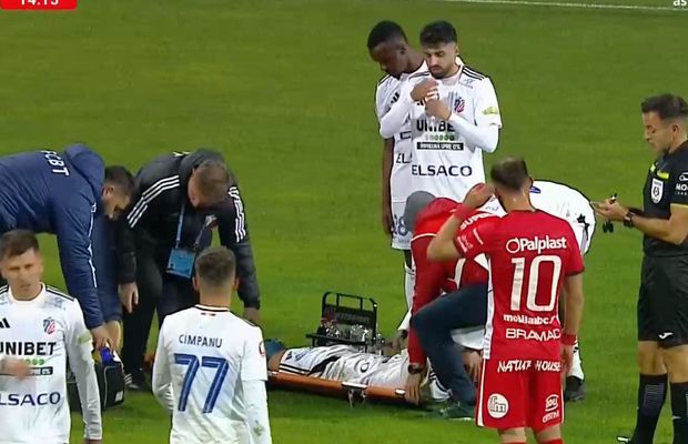 Accidentare TERIBILĂ în Botoșani - Hermannstadt! A ieșit pe targă, pierdere imensă pentru lider