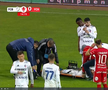Narcis Ilaș s-a accidentat în FC Botoșani - Hermannstadt. FOTO: captură Prima Sport
