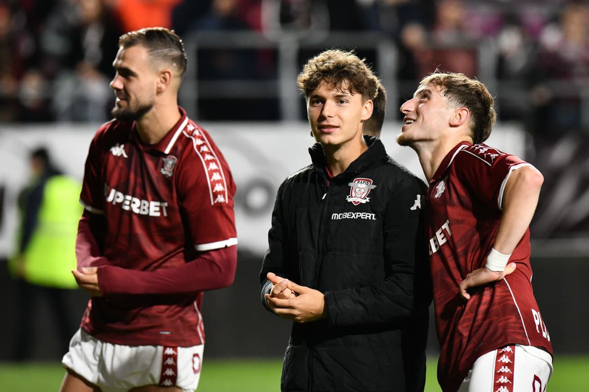 Ce s-a întâmplat pe gazon, imediat după Rapid - Unirea Slobozia » Giuleștenii s-au „bucurat” cu trivialități la adresa lui Rădoi și a FCSB: gestul lui Costel Gâlcă a fost elocvent