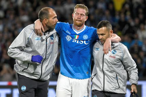 Kevin De Bruyne, out 4 luni după accidentarea suferită în Napoli - Inter 1-3/ foto Imago Images