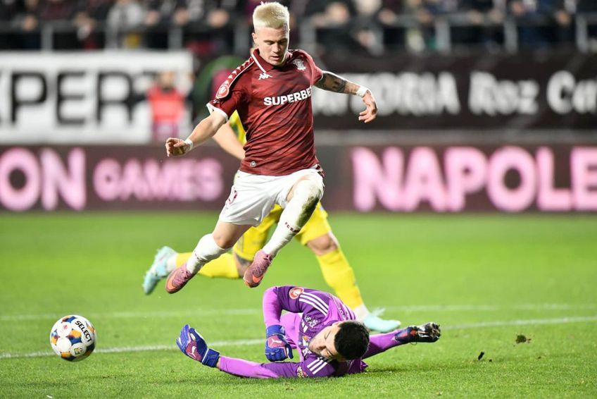 Claudiu Petrila, în Rapid - Unirea Slobozia. FOTO: GSP.ro