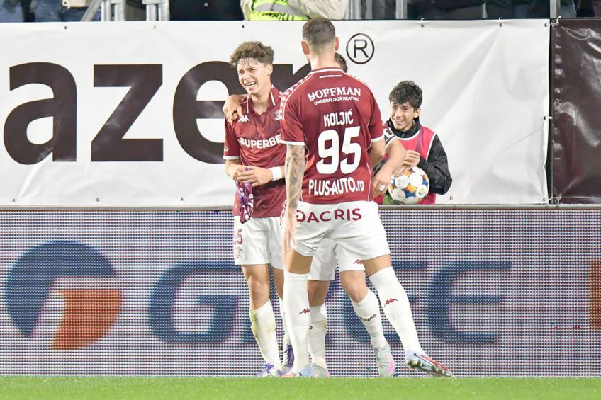 Rareș Pop, gol după 400 de zile în Rapid - Unirea Slobozia. FOTO: GSP.ro