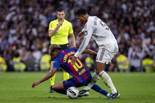 Jude Bellingham nu l-a menajat pe Lamine Yamal nici pe teren / Foto: Imago