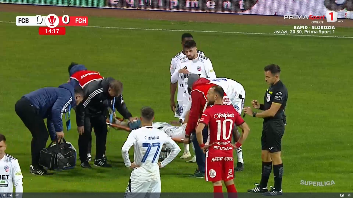 Narcis Ilaș s-a accidentat în FC Botoșani - Hermannstadt