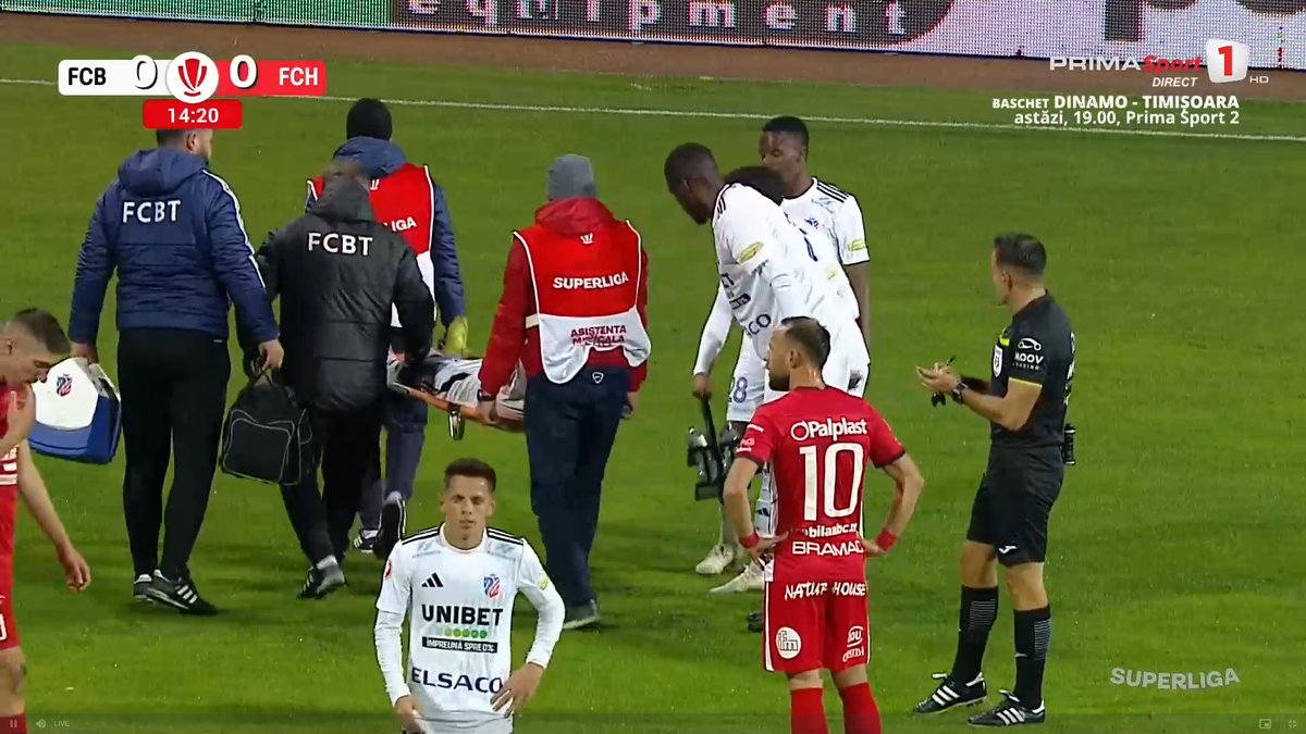 Narcis Ilaș s-a accidentat în FC Botoșani - Hermannstadt