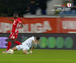 Narcis Ilaș s-a accidentat în FC Botoșani - Hermannstadt. FOTO: captură Prima Sport