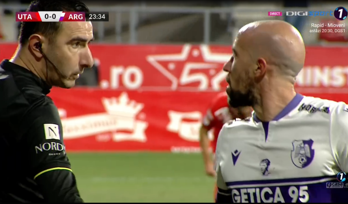 Latovlevici, lovit cu cotul în UTA - FC Argeș