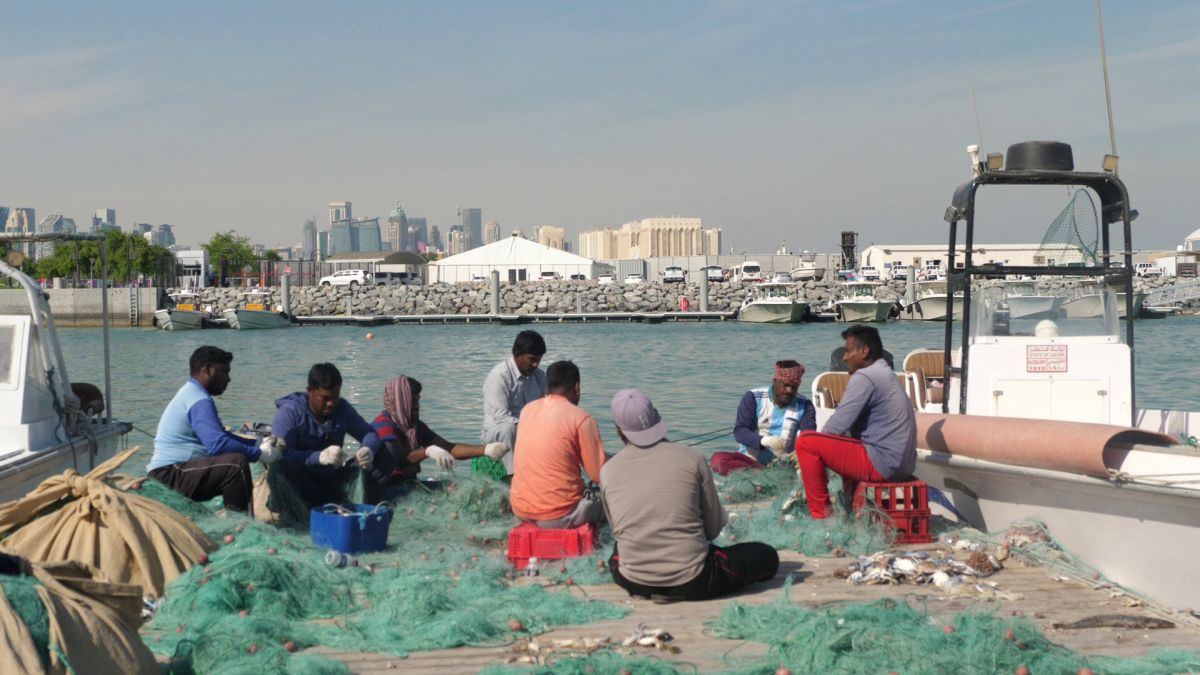 La pescuit de crabi în Doha