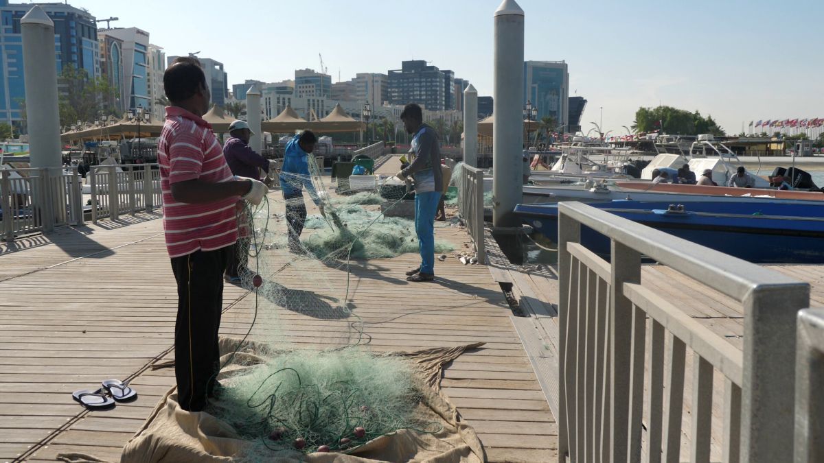 La pescuit de crabi în Doha