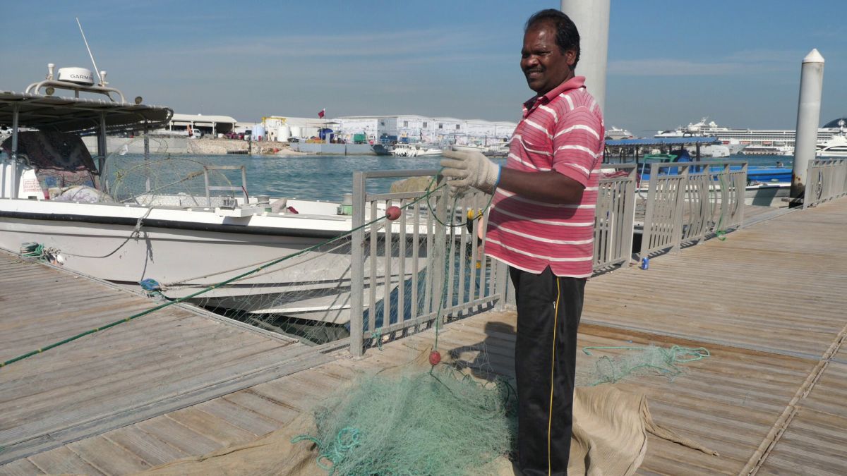 Am asistat la ritualul aducerii, scoaterii și spălării crabilor în Piața de Pește din Doha » Câți bani au încasat pescarii indieni pentru captura de jumătate de tonă, într-o zi de muncă