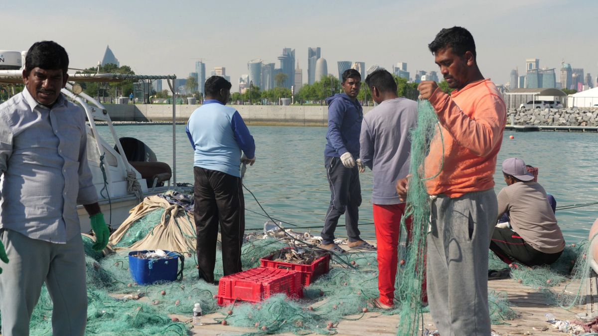 La pescuit de crabi în Doha