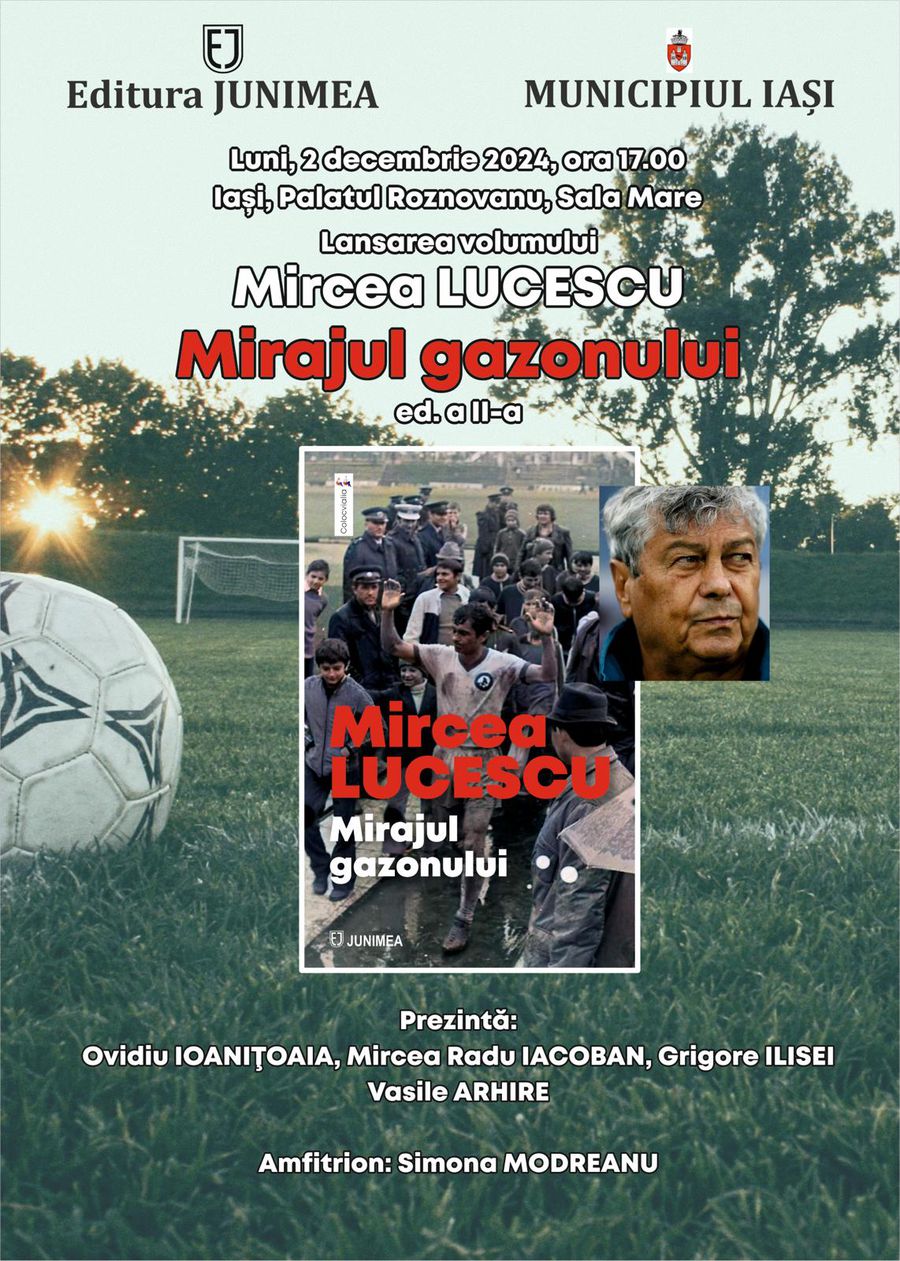 Mircea Lucescu, premiat la Iași » Selecționerul naționalei își va lansa în Moldova și reeditarea cărții „Mirajul gazonului”