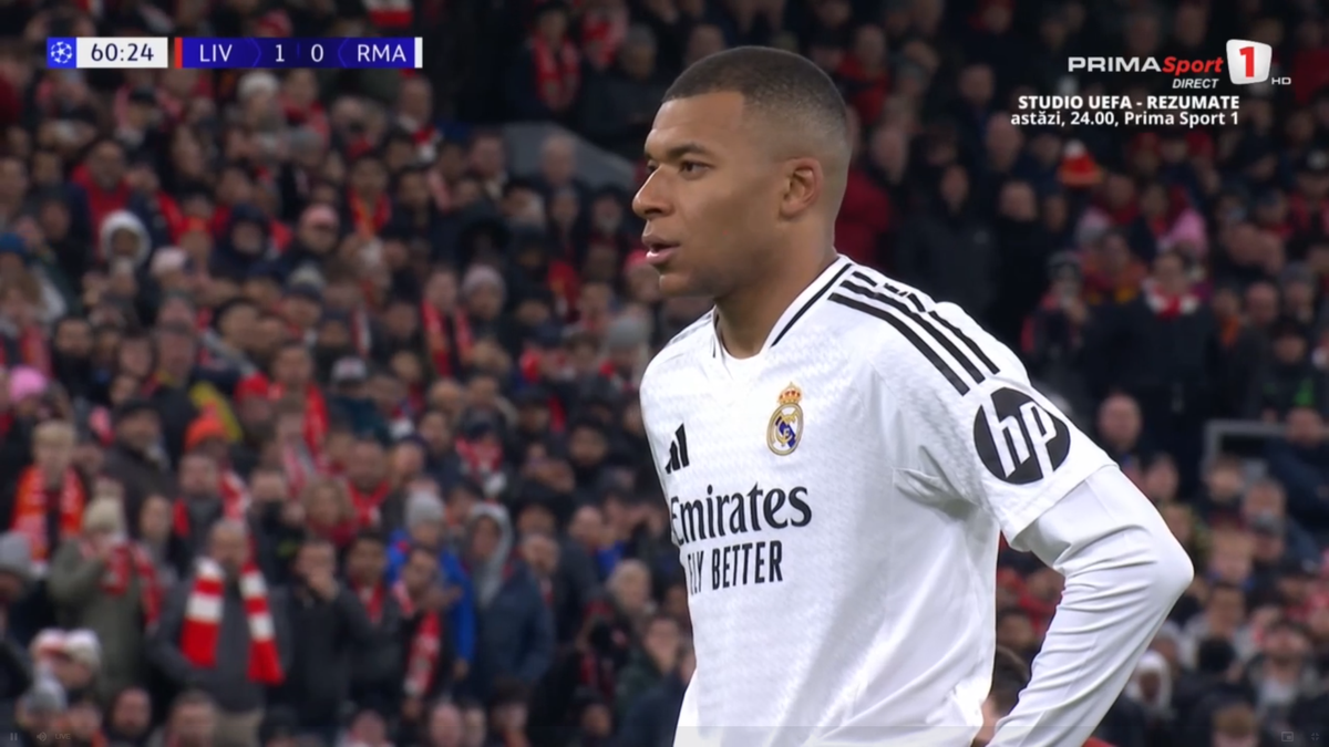 Atacat din toate părțile, Mbappe a lăsat-o la greu pe Real Madrid pe Anfield