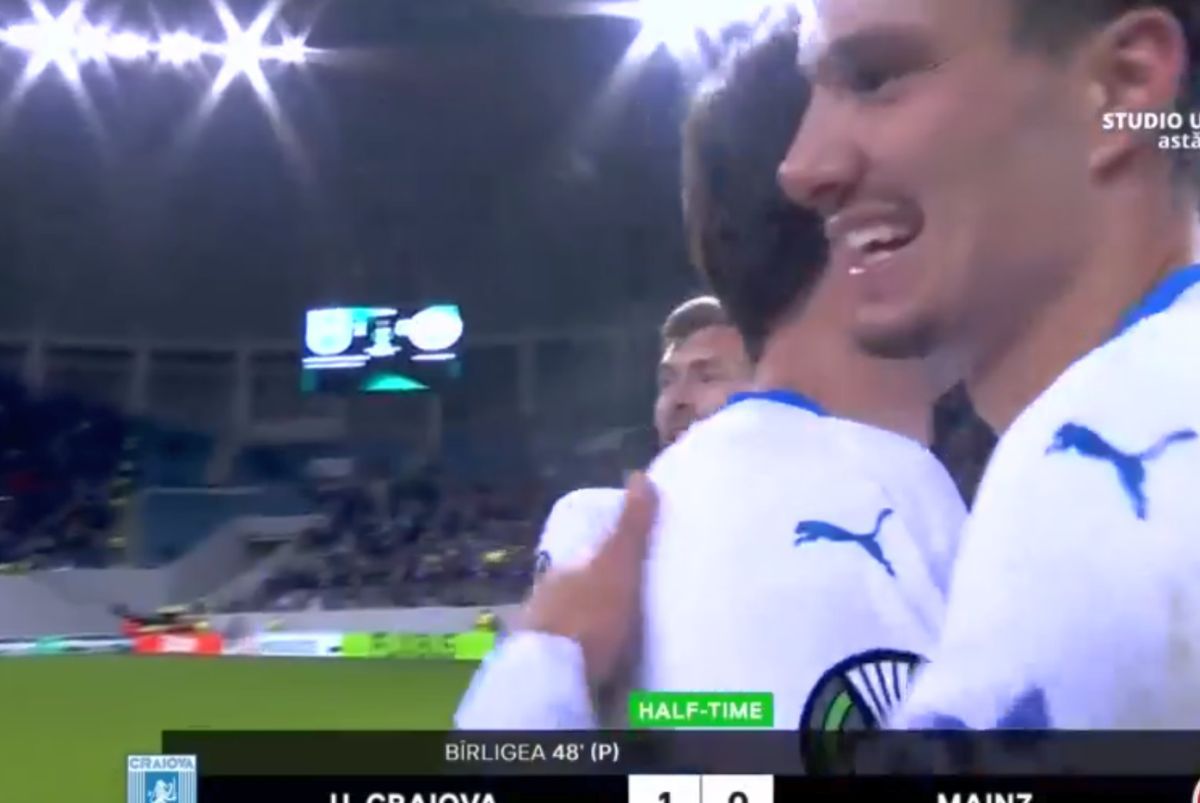 „Șoc” pentru fanii FCSB :) » Ce a apărut pe grafica TV în dreptul marcatorului de la Craiova - Mainz